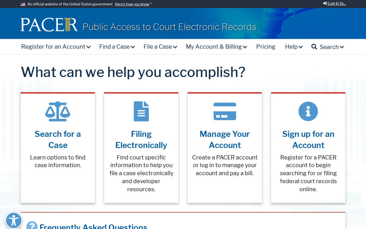 Covington County court records federal PACER access