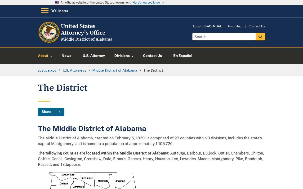 Covington County criminal court records federal prosecutor district page