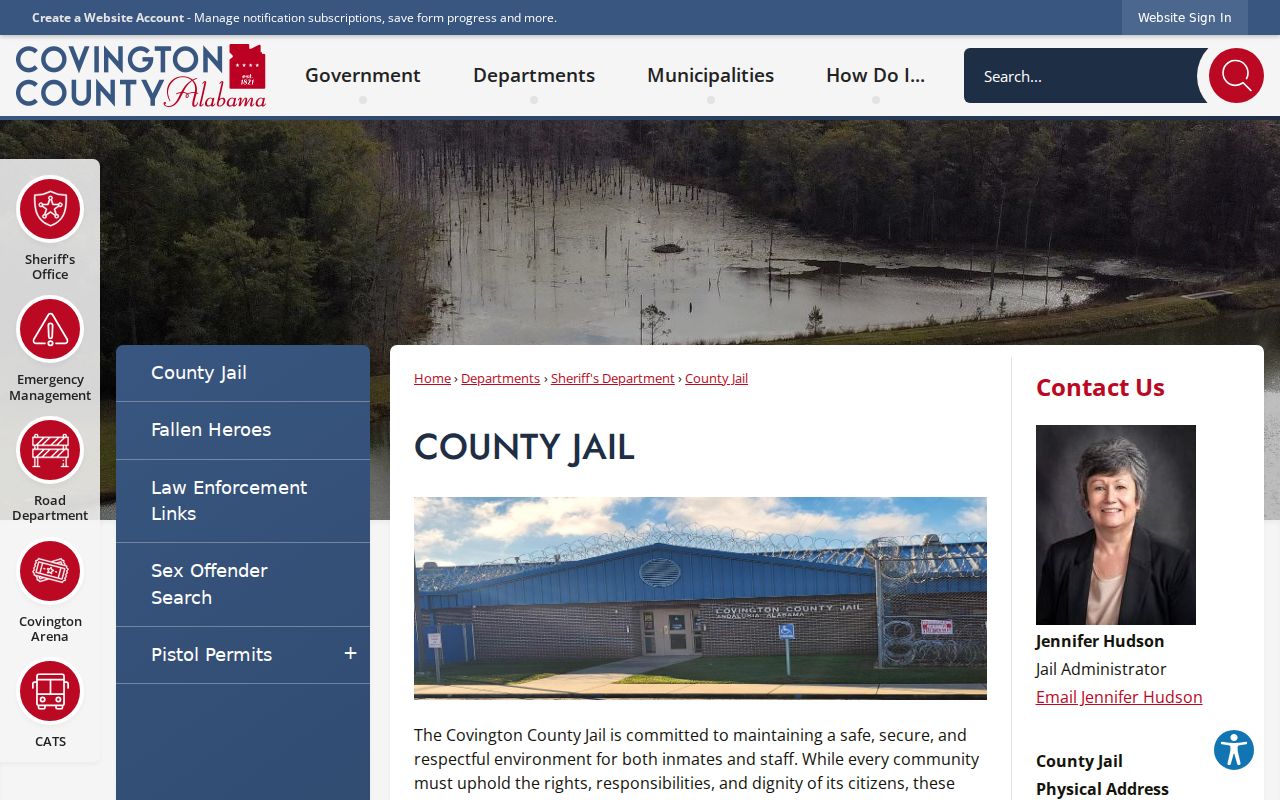 Covington County inmate records official county jail page